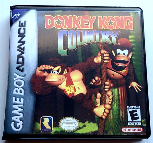 Front view of a Cart Armor® Donkey Kong Country Game Boy Premium Clamshell Case
