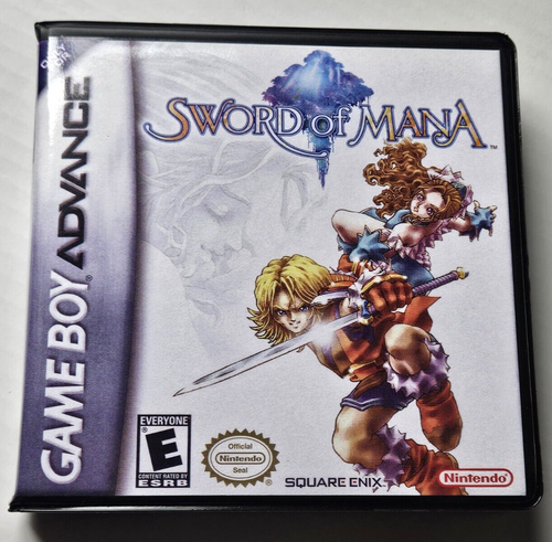 Front view of a Cart Armor® Sword of Mana Game Boy Advance Premium Clamshell Case