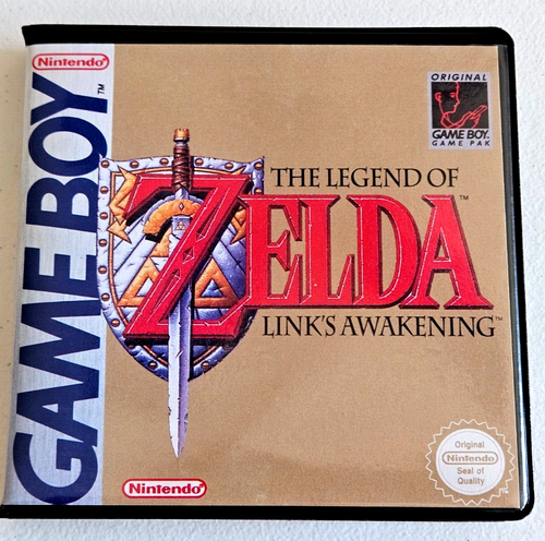 Front view of a Cart Armor® The Legend of Zelda Link's Awakening Game Boy Premium Clamshell Case