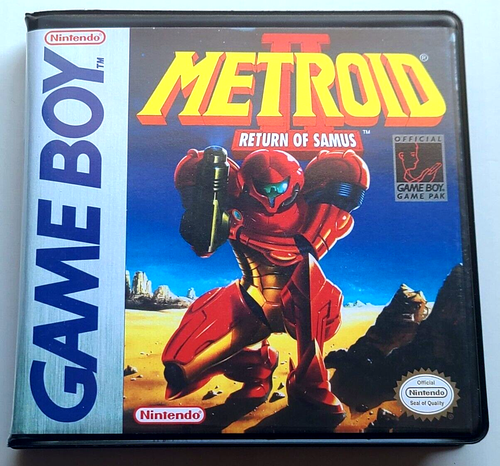 Front view of a Cart Armor® Metroid II Return Of Samus Game Boy Premium Clamshell Case