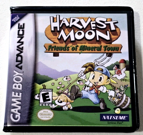 Front view of a Cart Armor® Harvest Moon Friends Of Mineral Town Game Boy Premium Clamshell Case
