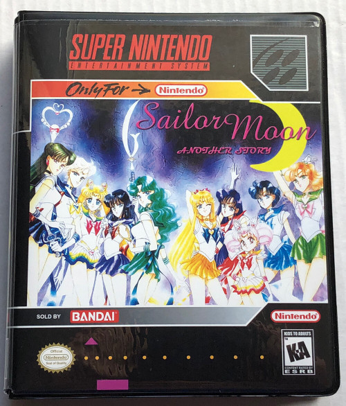 Front view of a Cart Armor® Sailor Moon Another Story Super Nintendo SNES Premium 16-bit Clamshell Case