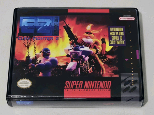Front view of a Cart Armor® C2: Judgement Clay Super Nintendo SNES Premium 16-bit Clamshell Case