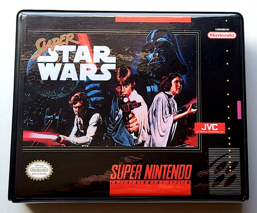 Front view of a Cart Armor® Super Star Wars Super Nintendo SNES Premium 16-bit Clamshell Case