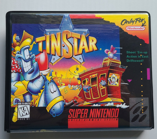 Tinstar Tin Star CASE ONLY Super Nintendo SNES Box BEST Quality Available