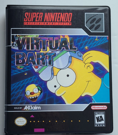 Virtual Bart CASE ONLY Super Nintendo SNES Box BEST QUALITY AVAILABLE