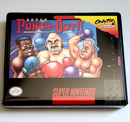 Front view of a Cart Armor® Super Punch-Out!! Super Nintendo SNES Premium 16-bit Clamshell Case