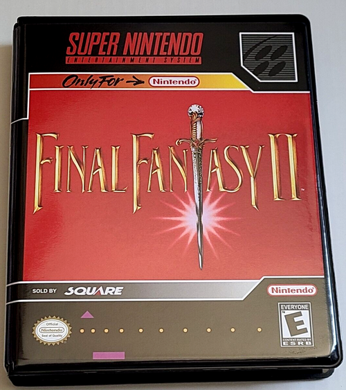 Front view of a Cart Armor® Final Fantasy II 2 Super Nintendo SNES Premium 16-bit Clamshell Case