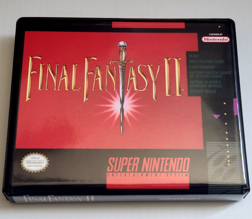 Front view of a Cart Armor® Final Fantasy II 2 Super Nintendo SNES Premium 16-bit Clamshell Case