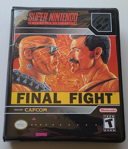 Front view of a Cart Armor® Final Fight Super Nintendo SNES Premium 16-bit Clamshell Case