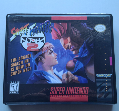 Street Fighter Alpha 2 CASE ONLY Super Nintendo SNES Box BEST Quality Available