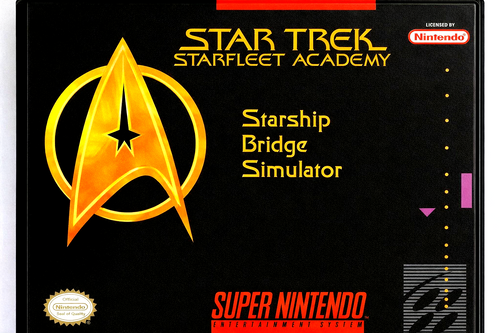 Front view of a Cart Armor® Star Trek Starfleet Academy Starship Bridge Simulator SNES Premium 16-bit Clamshell Case
