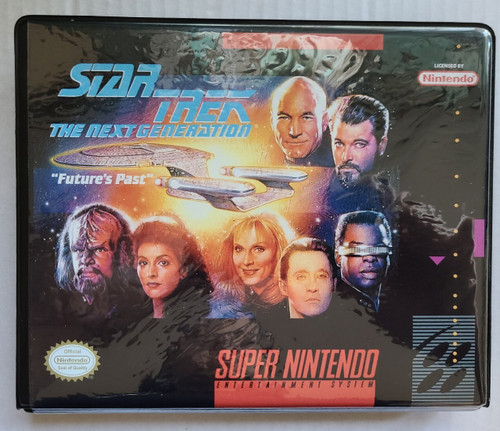 Front view of a Cart Armor® Star Trek The Next Generation Future's Past Super Nintendo SNES Premium 16-bit Clamshell Case