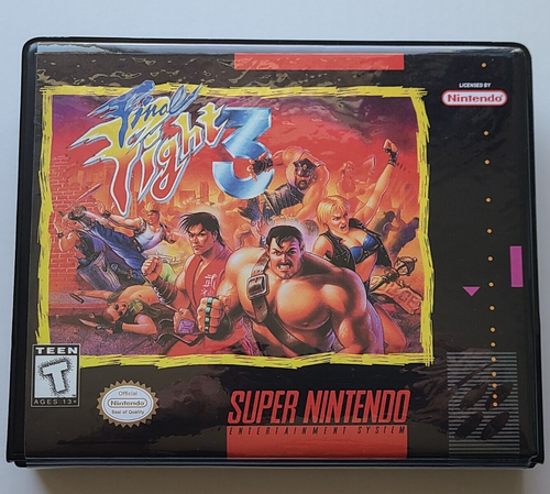 Front view of a Cart Armor® Final Fight 3 III Super Nintendo SNES Premium 16-bit Clamshell Case