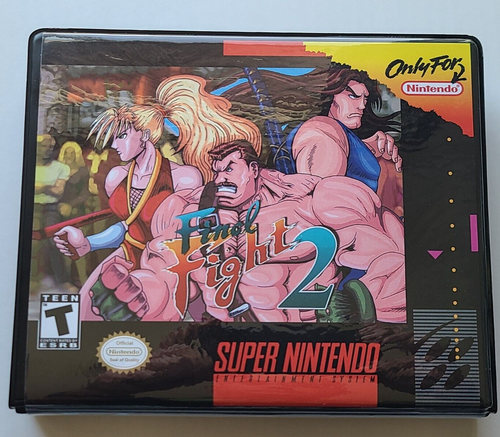 Front view of a Cart Armor® Final Fight 2 II Super Nintendo SNES Premium 16-bit Clamshell Case