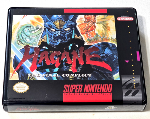 Front view of a Cart Armor® Hagane Super Nintendo SNES Premium 16-bit Clamshell Case