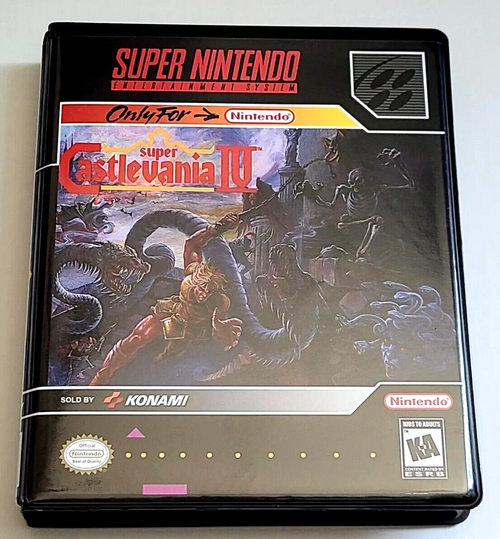 Front view of a Cart Armor® Castlevania IV 4 Super Nintendo SNES Premium 16-bit Clamshell Case