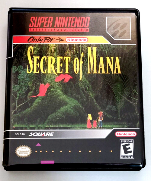 Front view of a Cart Armor® Secret of Mana Game Super Nintendo SNES Premium 16-bit Clamshell Case