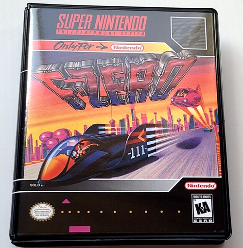 Front view of a Cart Armor® F-Zero Fzero Super Nintendo SNES Premium 16-bit Clamshell Case