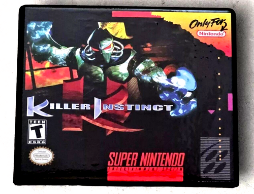 Front view of a Cart Armor® Killer Instinct Super Nintendo SNES Premium 16-bit Clamshell Case