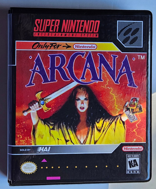 Front view of a Cart Armor® Arcana Super Nintendo SNES Premium 16-bit Clamshell Case