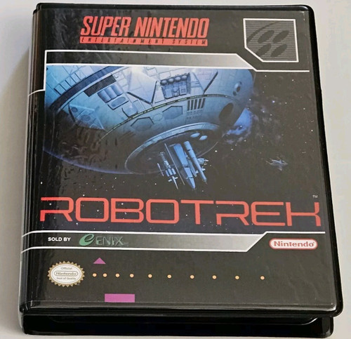 Front view of a Cart Armor® Robotrek Super Nintendo SNES Premium 16-bit Clamshell Case