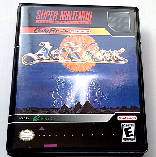 Front view of a Cart Armor® ActRaiser Super Nintendo SNES Premium 16-bit Clamshell Case