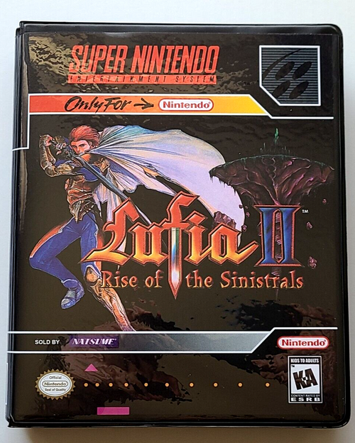 Front view of a Cart Armor® Lufia II Rise of the Sinistrals Super SNES Premium 16-bit Clamshell Case