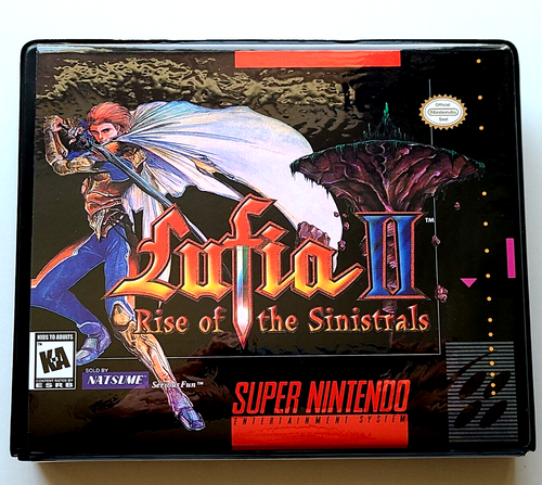 Front view of a Cart Armor® Lufia II Rise of the Sinistrals Super SNES Premium 16-bit Clamshell Case