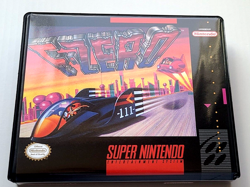 Front view of a Cart Armor® F-Zero Fzero Super Nintendo SNES Premium 16-bit Clamshell Case