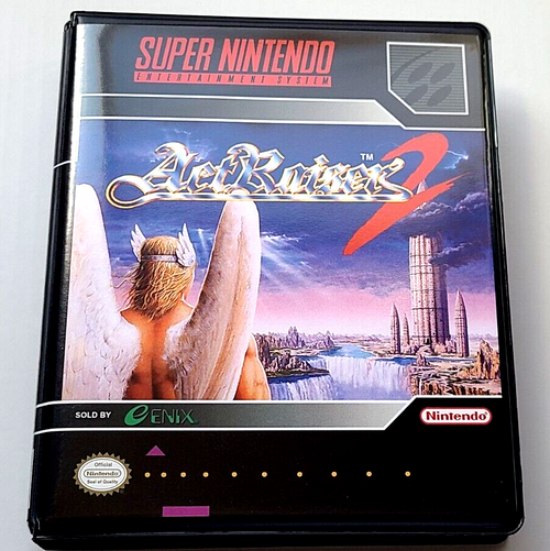 Front view of a Cart Armor® ActRaiser 2 Super Nintendo SNES Premium 16-bit Clamshell Case