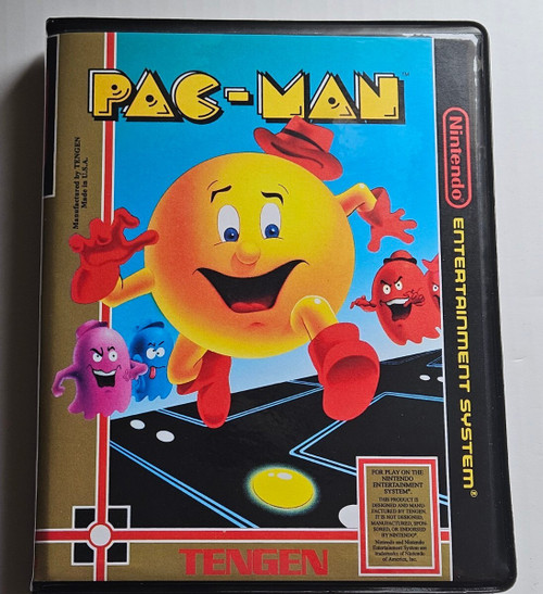 Front view of a Cart Armor® Tengen Pac-Man Nintendo NES Premium 8-bit Clamshell Case