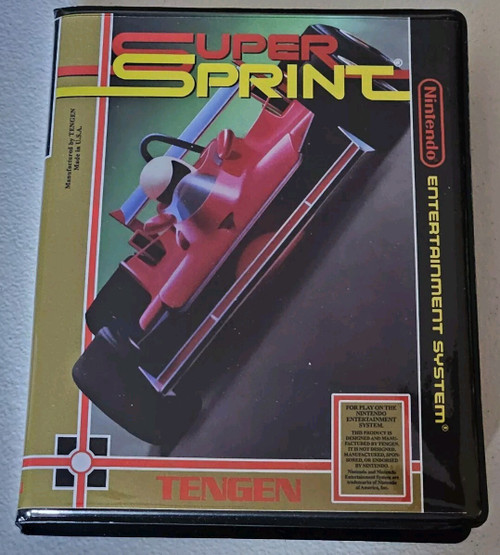 Front view of a Cart Armor® Super Sprint Nintendo NES Premium 8-bit Clamshell Case