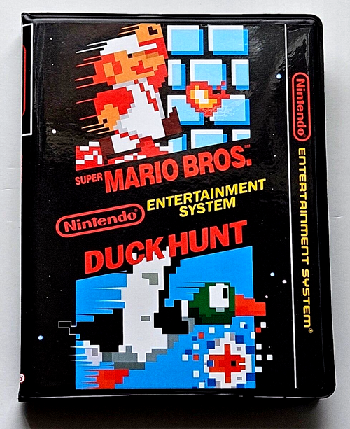 Front view of a Cart Armor® Super Mario Bros/Duck Hunt Premium 8-bit Retro Style Clamshell Case