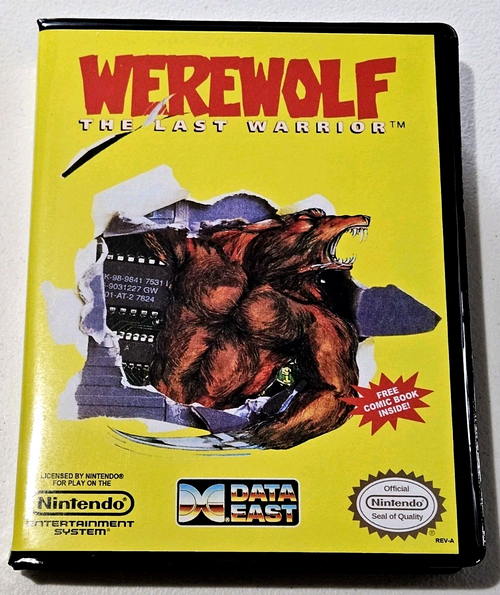 Front view of a Cart Armor® Werewolf The Last Warrior Nintendo NES Premium 8-bit Clamshell Case