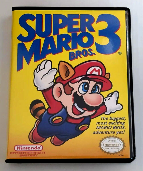 Front view of a Cart Armor® Super Mario Bros 3 Premium 8-bit Retro Style Clamshell Case