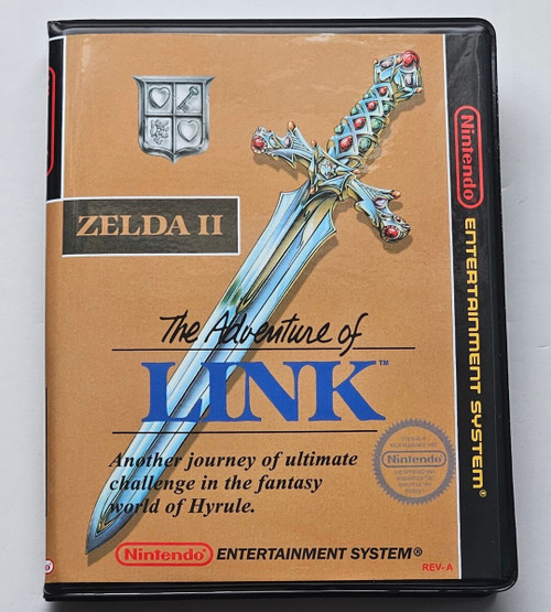 Front view of a Cart Armor® Zelda II The Adventure of Link Nintendo NES Premium 8-bit Clamshell Case