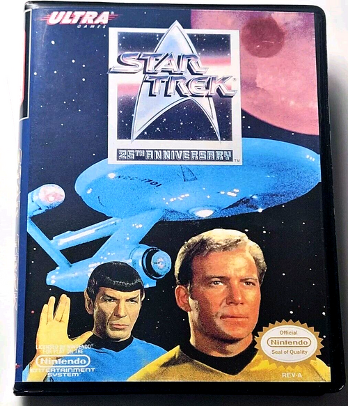 Front view of a Cart Armor® Star Trek Nintendo NES Premium 8-bit Clamshell Case