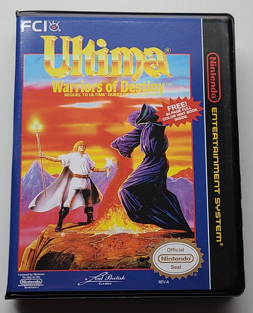 Front view of a Cart Armor® Ultima Warriors of Destiny Nintendo NES Premium 8-bit Clamshell Case