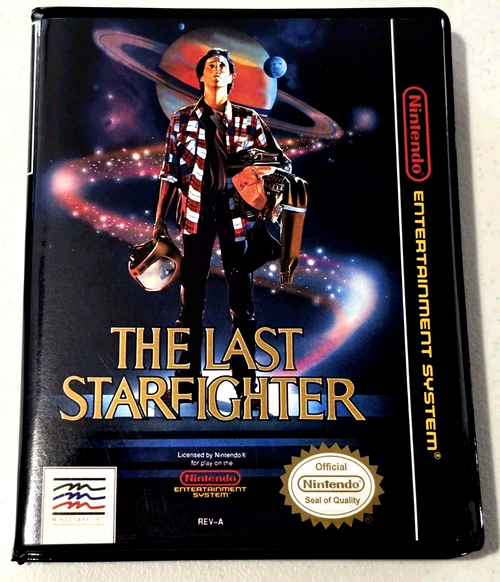 Front view of a Cart Armor® The Last Starfighter Nintendo NES Premium 8-bit Clamshell Case