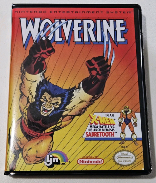 Front view of a Cart Armor® Wolverine Nintendo NES Premium 8-bit Clamshell Case