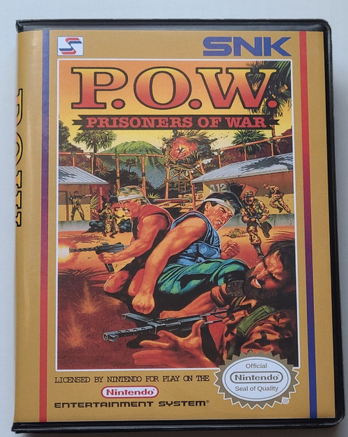 Front view of a Cart Armor® P.O.W. Prisoners of War Nintendo NES Premium 8-bit Clamshell Case
