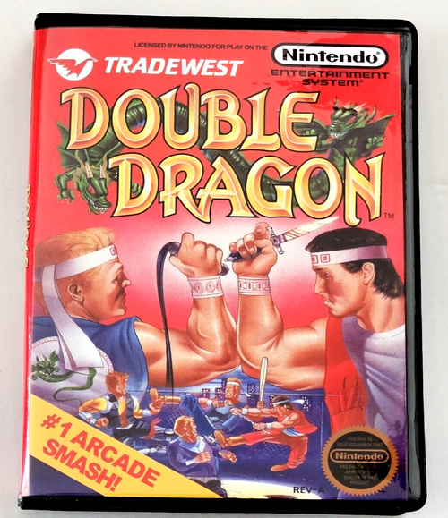 Front view of a Cart Armor® Double Dragon Nintendo NES Premium 8-bit Clamshell Case