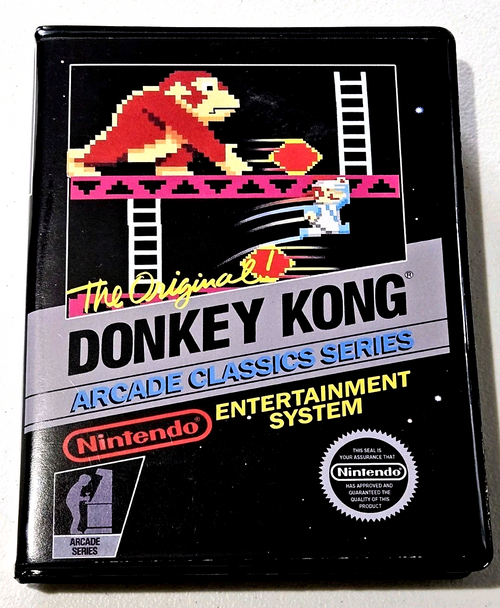 Front view of a Cart Armor® Donkey Kong Nintendo NES Premium 8-bit Clamshell Case