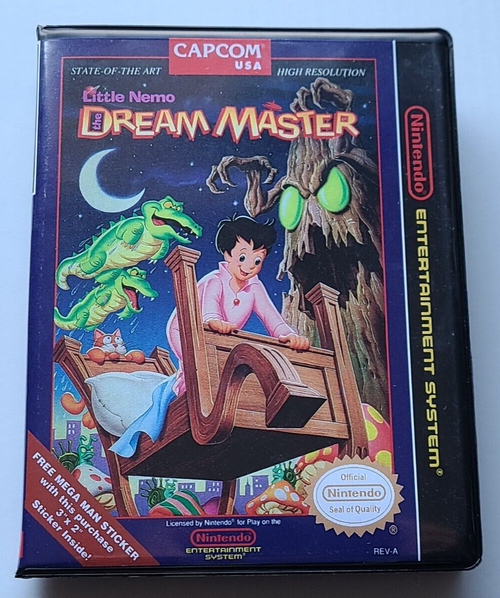 Front view of a Cart Armor® Little Nemo The Dream Master Nintendo NES Premium 8-bit Clamshell Case