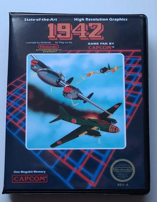 Front view of a Cart Armor® 1942 Nintendo NES Premium 8-bit Clamshell Case
