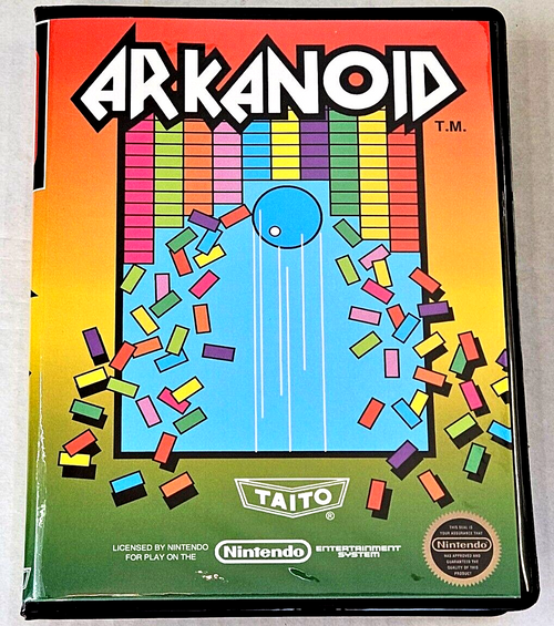 Front view of a Cart Armor® Arkanoid Nintendo NES Premium 8-bit Clamshell Case