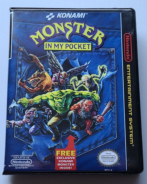 Front view of a Cart Armor® Monster In My Pocket Nintendo NES Premium 8-bit Clamshell Case