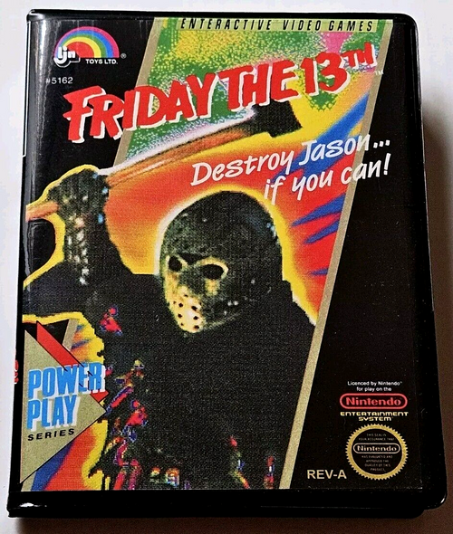 Front view of a Cart Armor® Friday The 13th Nintendo NES Premium 8-bit Clamshell Case