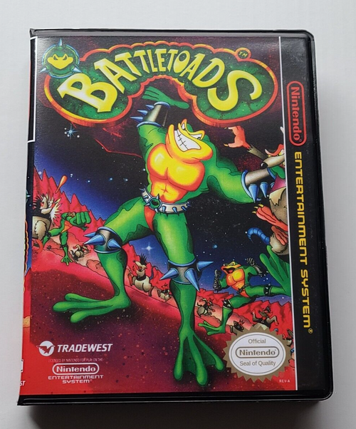 Front view of a Cart Armor® Battletoads Nintendo NES Premium 8-bit Clamshell Case
